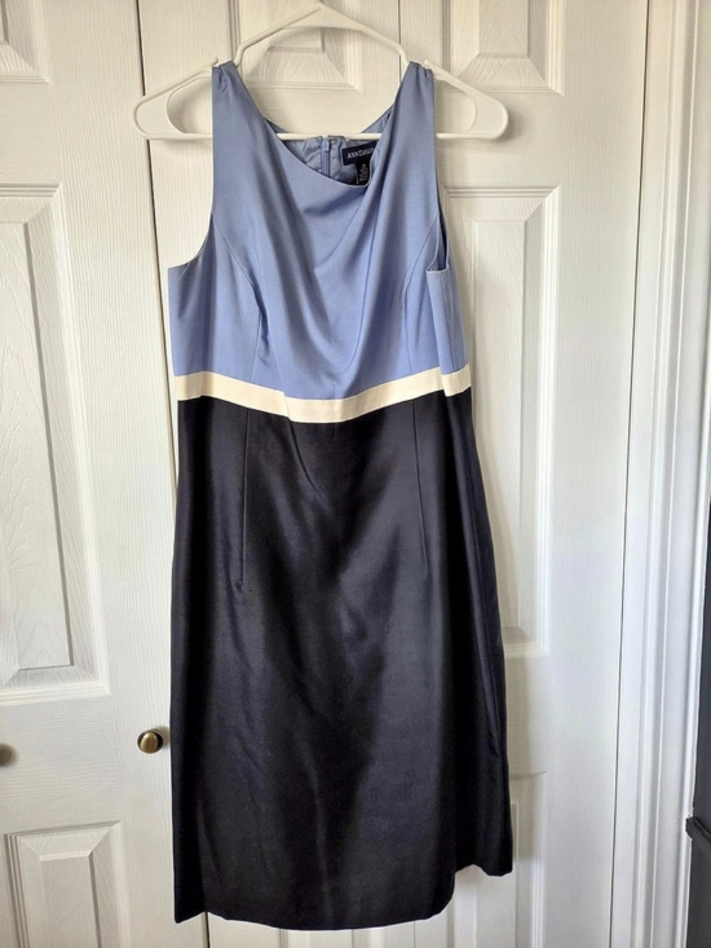 Ann Taylor Color Block Midi Dress Size 10 Like New